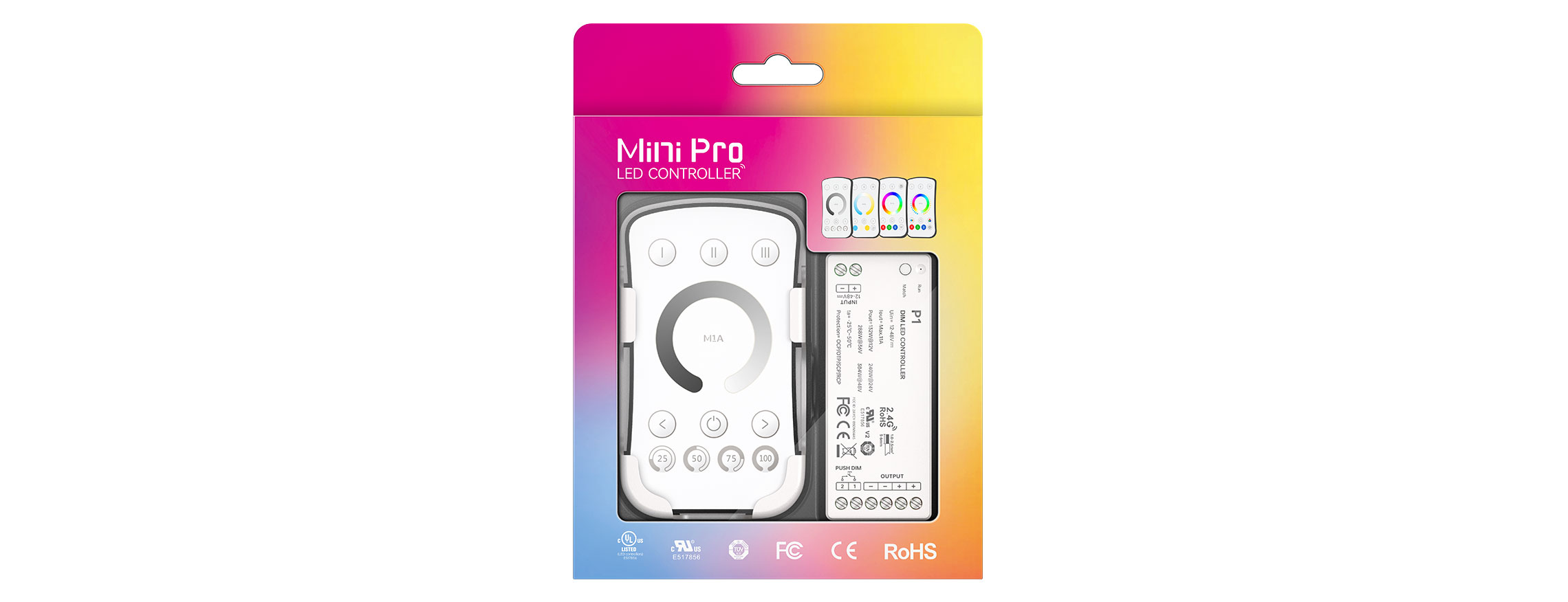 RF 2.4G Wireless LED controller M1A+P1(Single-zone)