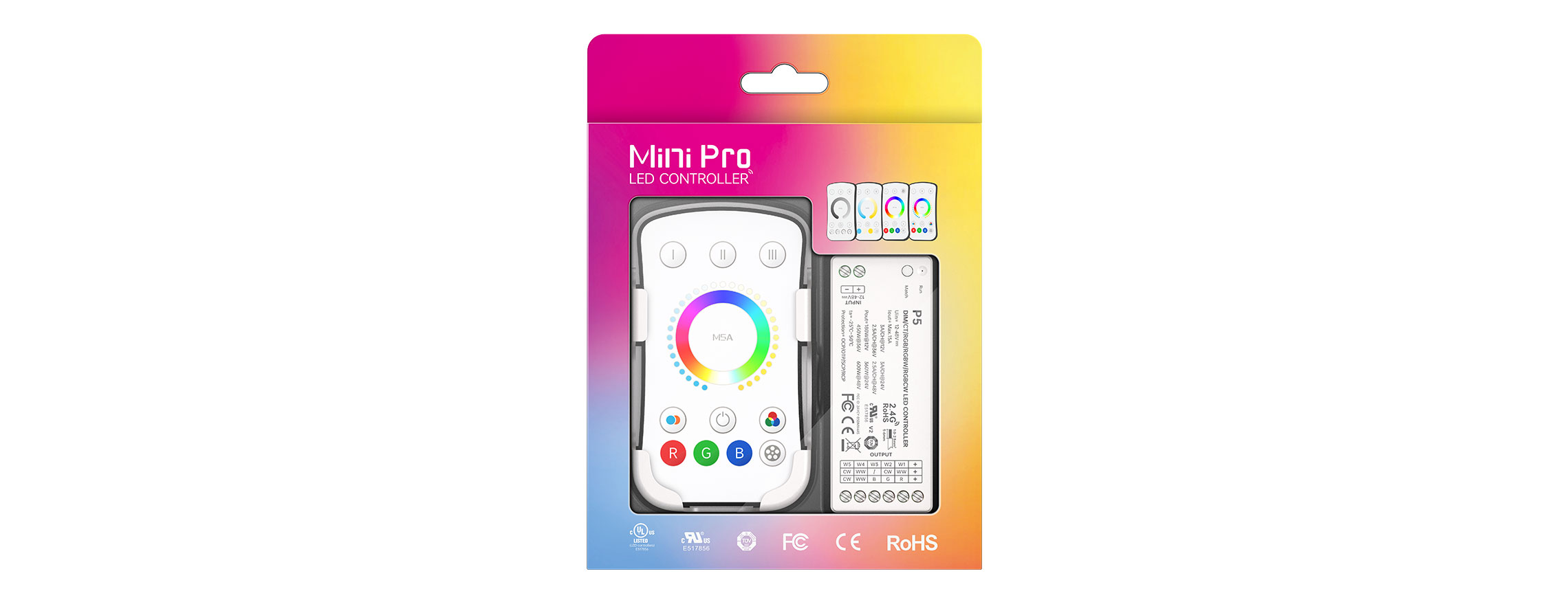 RGBCW RF 2.4G Wireless LED controller M5A+P5(Single-zone)
