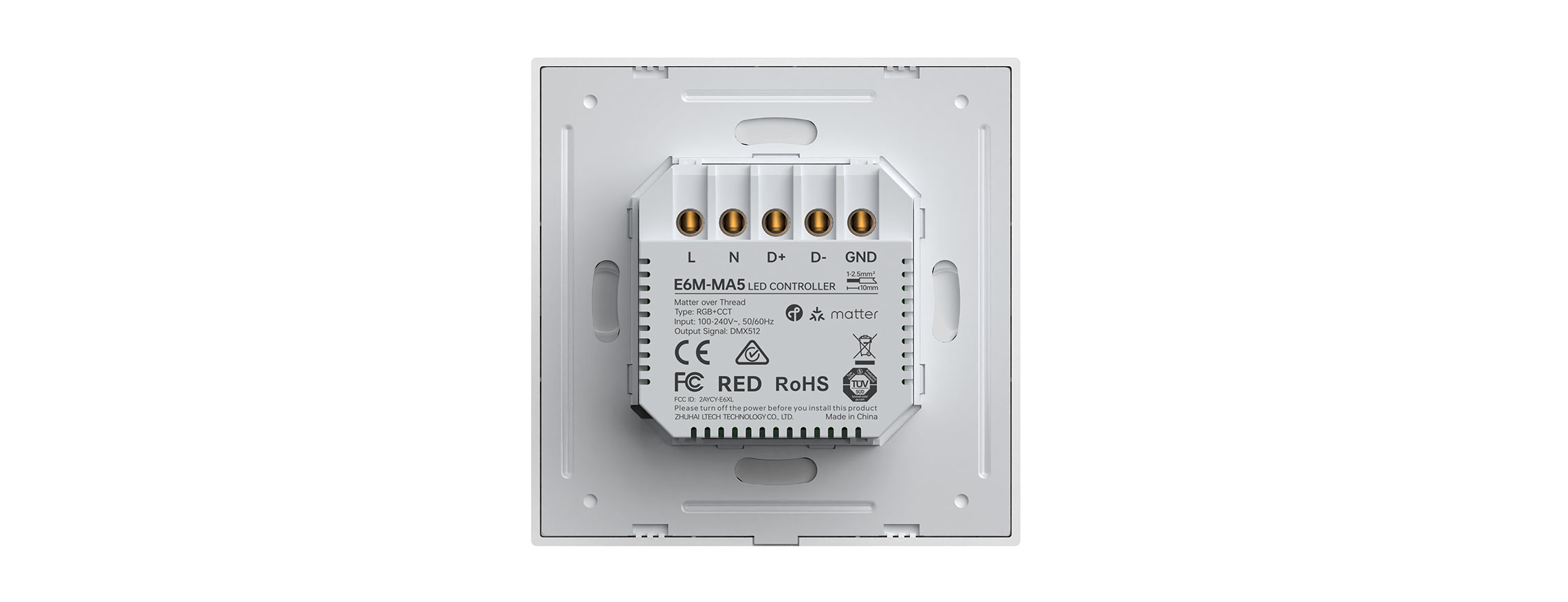 NFC programmable Matter-DMX512 RGBCW Knob Panel E6M-MA5