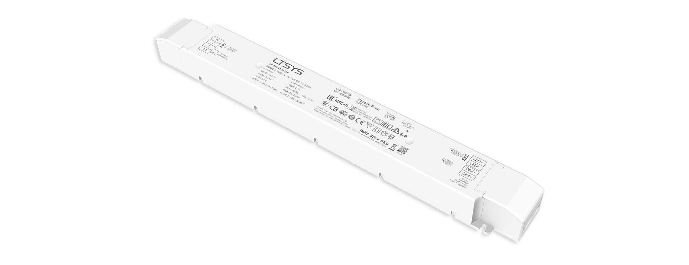 150W 12V NFC CV 0/1-10V LED Driver LM-150-12-G1A2F