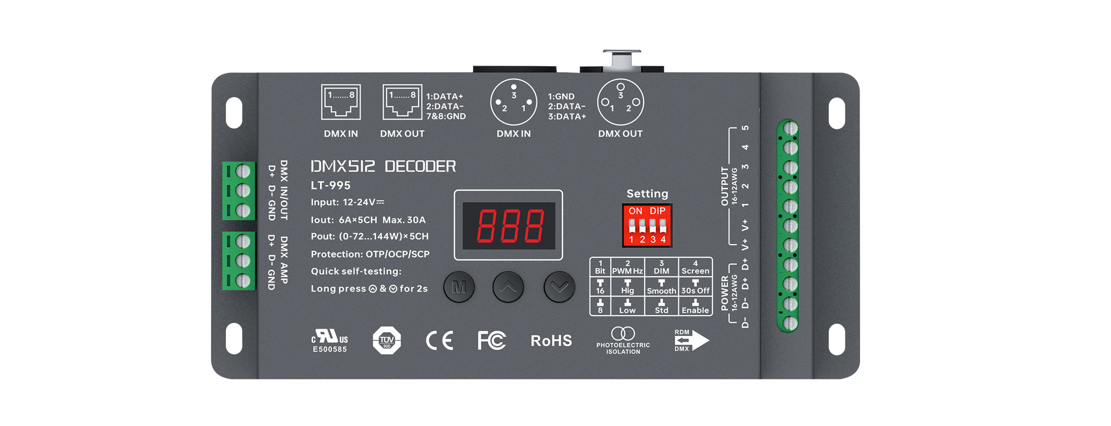 5CH CV DMX Decoder LT-995