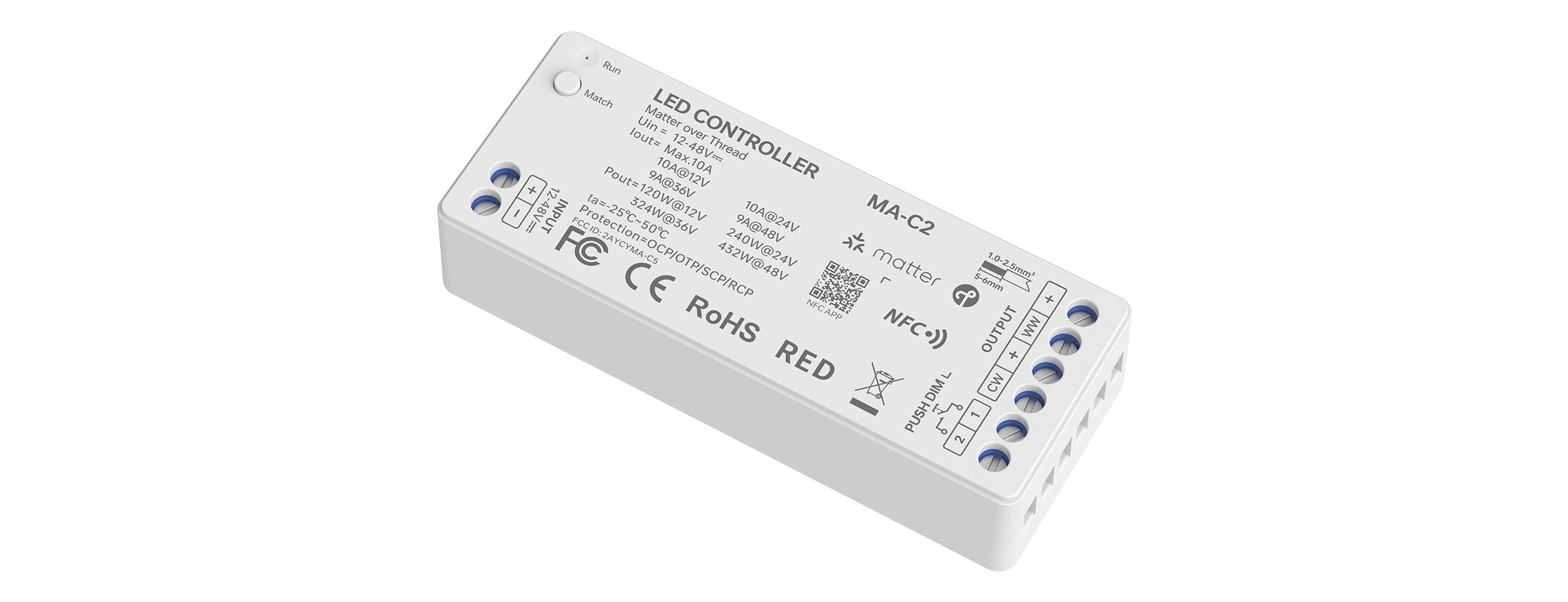 NFC programmable tunable white Matter LED Controller MA-C2